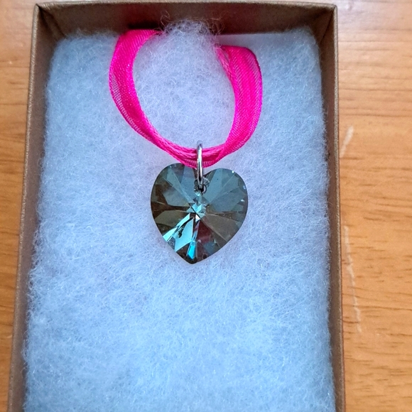 Jewelry - Raspberry Storm Crystal Heart Necklace